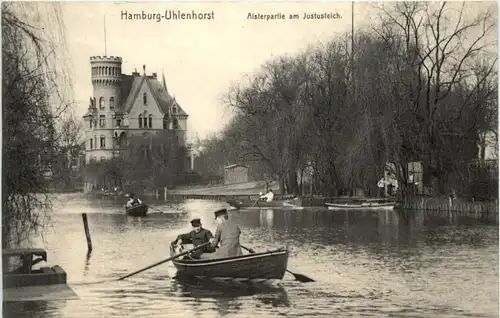 Hamburg, Alsterpartie am justusteich -375162