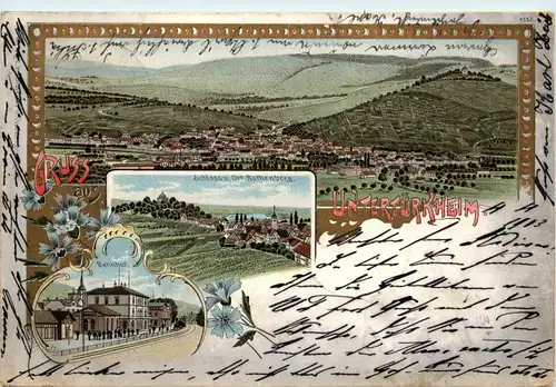 Gruss aus Untertürkheim - Litho -90564