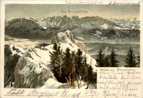 Gruss vom Brünnstein - Litho -477596