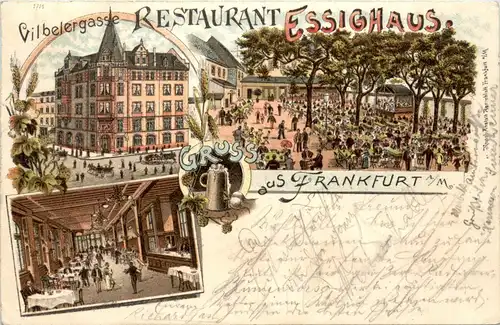 Frankfurt - Restaurant Essighaus - Litho -90644