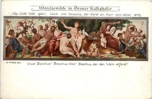 Bremen, Wandgemälde im Ratskeller -375946