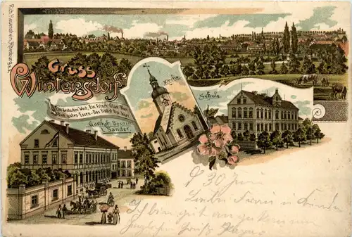 Gruss aus Wintersdorf - Litho - Meuselwitz -90924