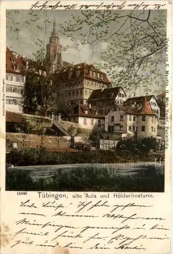 Tübingen, alte Aula und Hölderlinsturm -375236