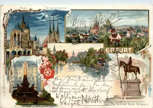 Gruss aus Erfurt - Litho -90944