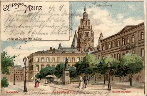 Gruss aus Mainz - Litho -91004
