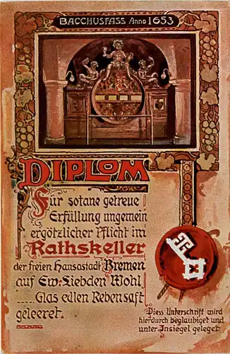 Bremen - Diplom Rathskeller -477732