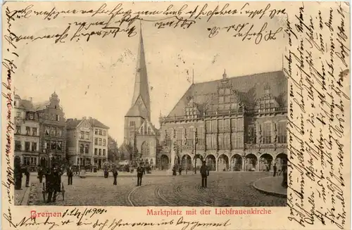 Bremen, Marktplatz mit der Liebfrauenkirche -376306