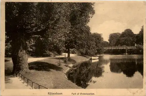 Köbenhavn - Parti af Orstedsparken -476386