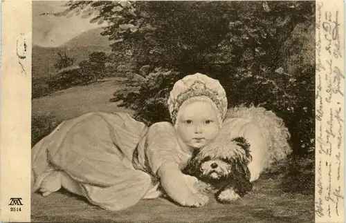 Ackermann Kunstverlag - Joshua Reynolds - Kind mit Hund -91424