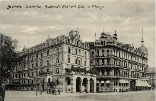 Bremen, herdentor, Hillmanns Hotel und Hotel de l´Europe -376526