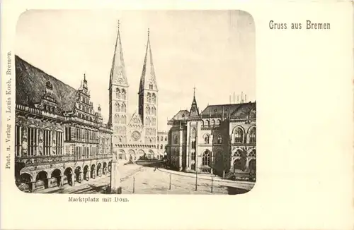 Bremen, Marktplatz mit Dom -375712