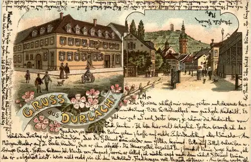 Gruss aus Durlach - Litho - Karlsruhe -91684