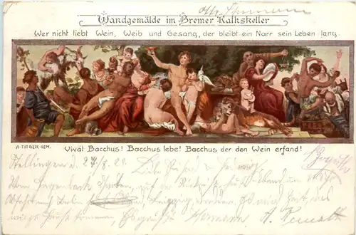 Bremen, Wandgemälde im Ratskeller -375936