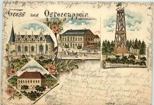 Gruss aus Ostercappeln - Litho -91762