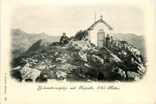 Oberaudorf, Brünnsteinspitze mit Kapelle -375540