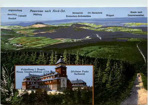 Div. Bilder Panorama nach Nor-Ost Fichtelberg -377074