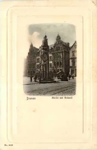 Bremen, Markt mit Roland -376616