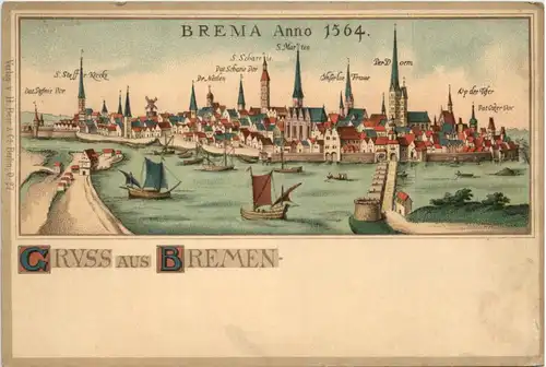 Gruss aus Bremen anno 1564 - Litho -477666