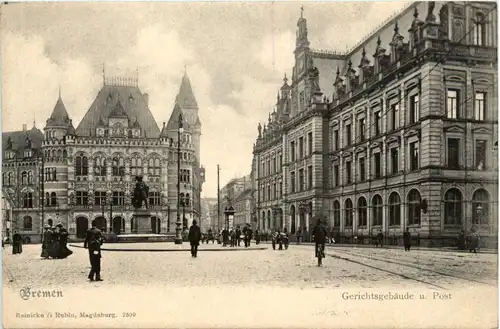 Bremen, Gerichtsgebäude und Post -376592