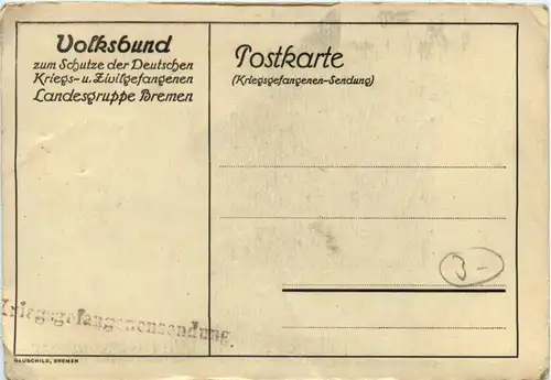 Bremen, Volksbund zu Schutz der Deutschen Kriegsgefangenen -376278