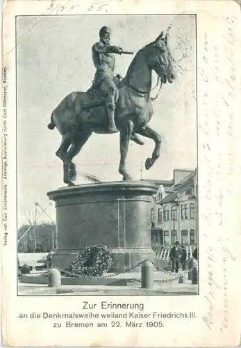 Bremen, Zur Erinnerung an die Denkmalsweihe Kaiser Friedrich III -376604