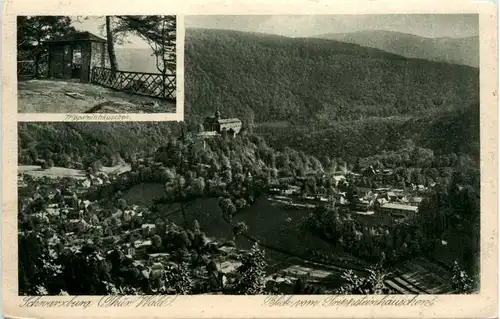 Schwarzburg, Blick vom Trippsteinhäuschen -377540
