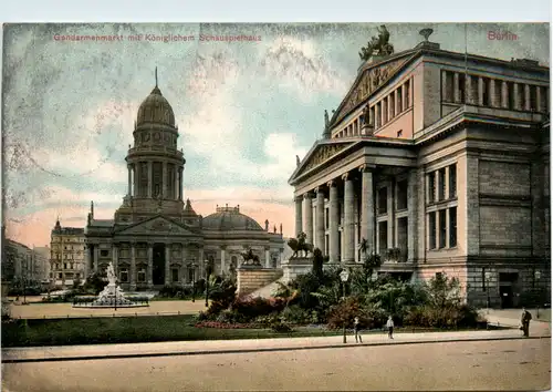 Berlin, Gendarmenmarkt mit Königl. Schauspielhaus -377158
