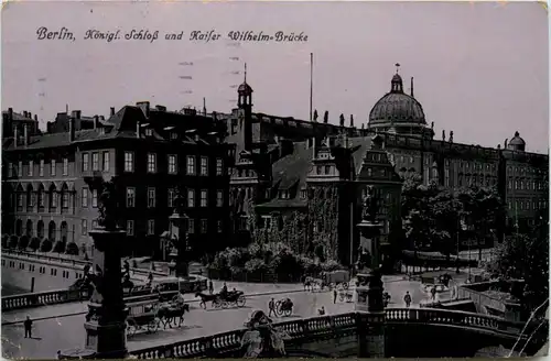 Berlin, Königl. Schloss und Kaiser Wilhelm-Brücke -376908