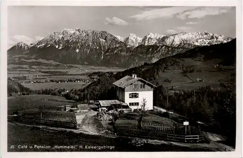 Oberaudorf, Cafe Hummelei m. Kaisergebirge -375514