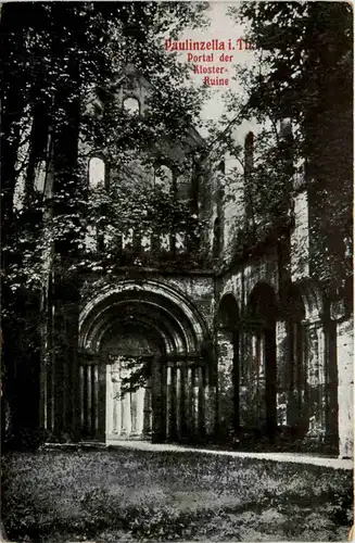 Paulinzella i. Thür., Portal der Kloster-Ruine -377456