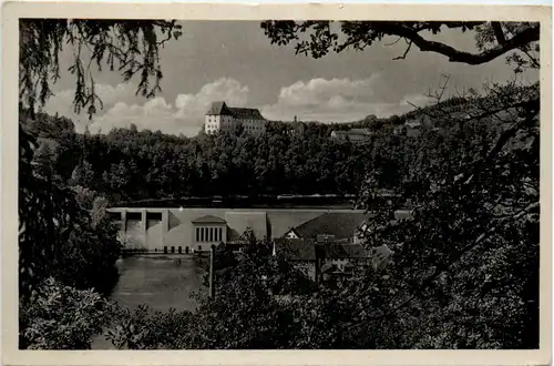 Schloss Burgk und Burgkhammer am Ausgleichbecken der Saaletalsp. -377502