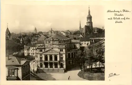 Altenburg, Theater mit Blick auf die Stadt -378950