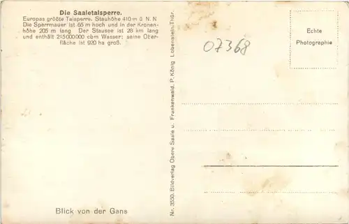 Die Saaletalsperre -377536