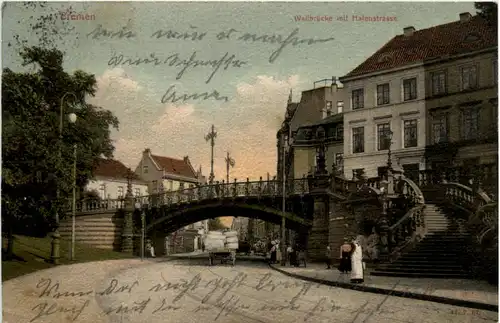 Bremen, Wallbrücke mit Hafenstrasse -376394