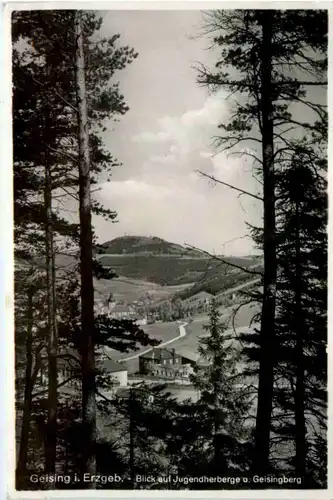 Geising i. Erzgeb., Blick auf Jugendherberge u. Geisingberg -379690