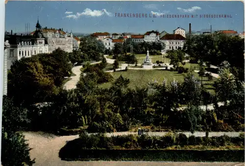 Frankenberg Sa., Friedenspark mit Denkmal -378484