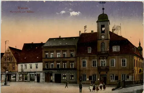 Wurzen, Marktplatz mit Rathaus -379186