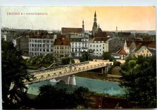 Zwickau, mit Paradiesbrücke -378644