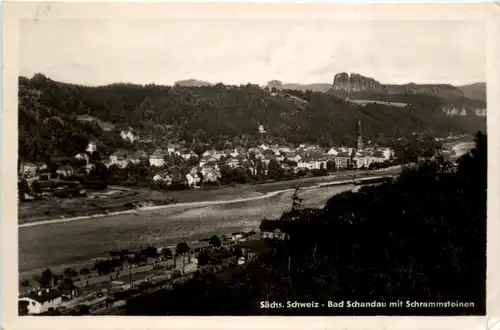 Bad Schandau, mit Schrammsteinen -380090