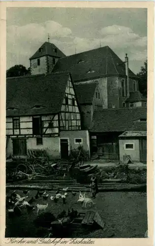 Zschaitz, Kirche und Gutshof -379156