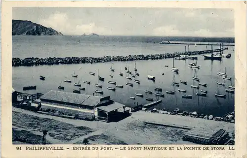 Philippeville, Entree du Port, Le Sport Nautique et la Pointe de Stora -362930