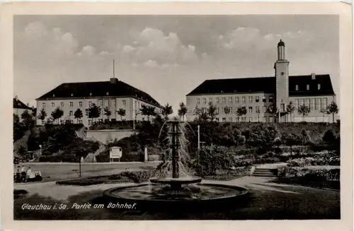 Glauchau, Partie am Bahnhof -379048