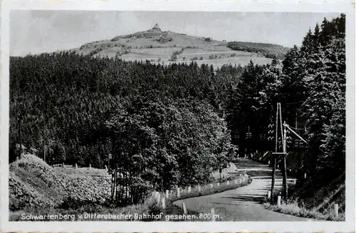 Schwarzenberg vom Dittersbacher Bahnhof gesehen -379440