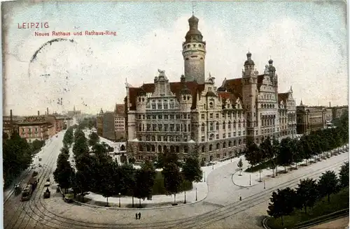 Leipzig, Neues Rathaus und Rathaus-Ring -380270