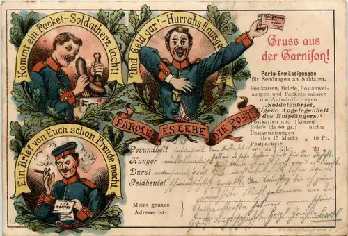 Gruss aus der Garnison - Litho -95886