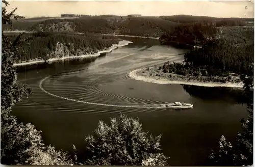 Am Stausee der Bleilochtalsperre, Blaupunktblick -377610