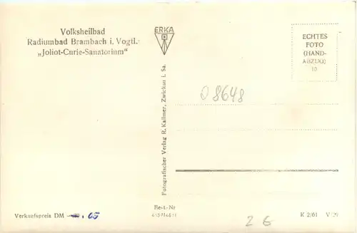 Brambach, Radium Mineralbad, Joliot Curie-Sanatorium -380490