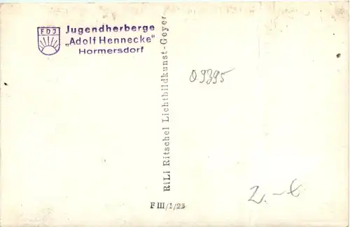 Hormersdorf, jugendherberge Adolf Hennecke -380590