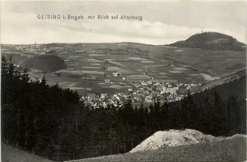 Geising im Erzgeb., Blick auf Altenberg -379780