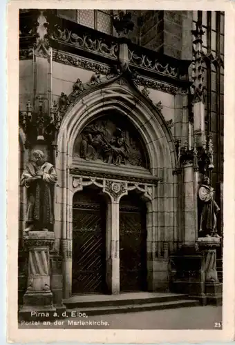 Pirna, Portal an der Marienkirche -379824